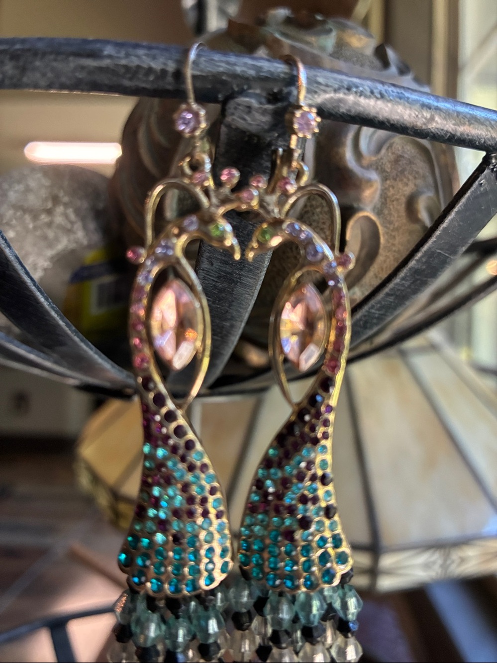 Betsy Johnson peacock earrings - Picture 5 of 5